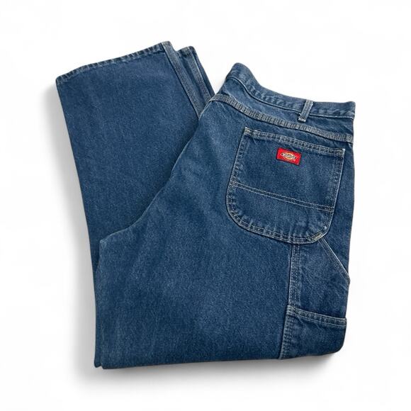 Dickies Jeans Men’s 42x30 Blue Straight Leg Workwear Carpenter - Picture 3 of 10
